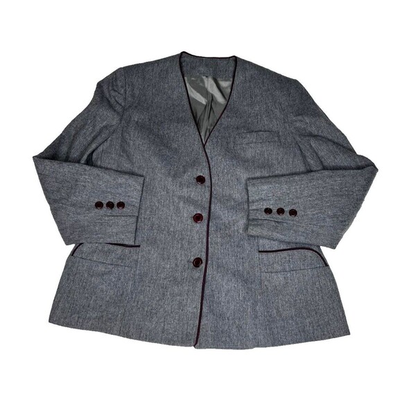 Vintage Daniel For Spellbound Women's Blazer Gray Wool Blend Size 12 USA - Picture 3 of 10